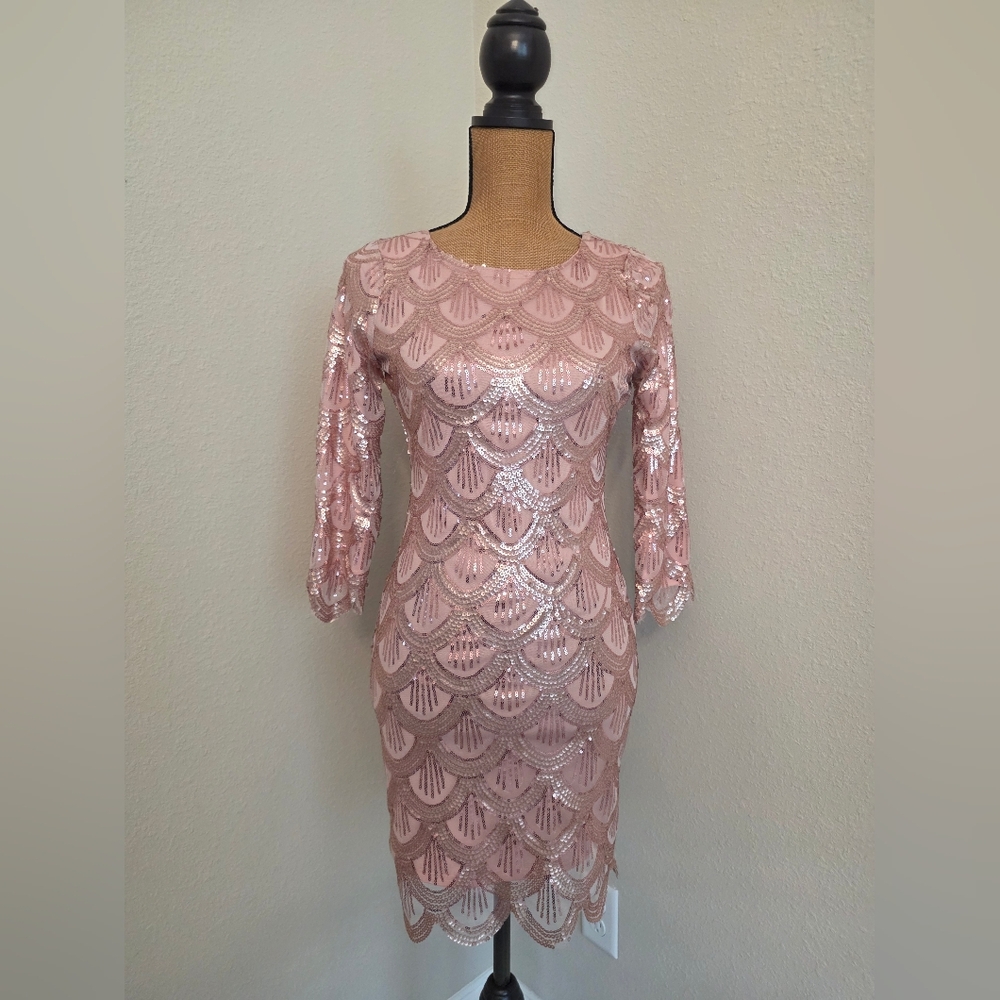 Gianni Bini Blush Sequin Dress